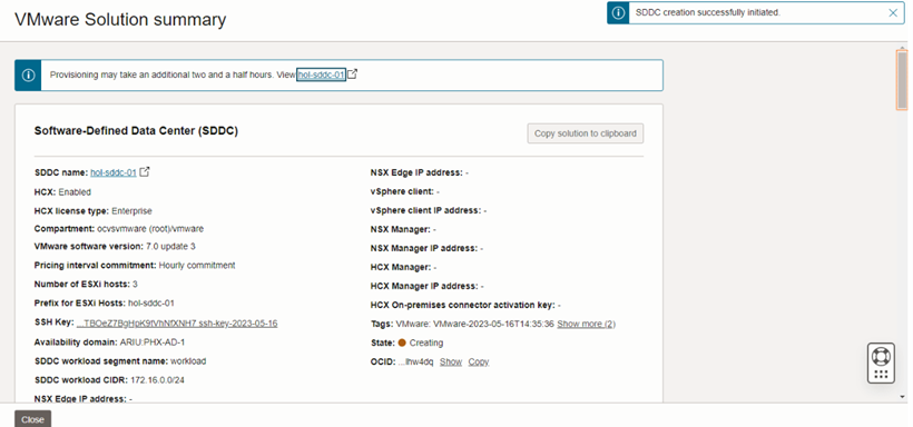 VMware Solution summary